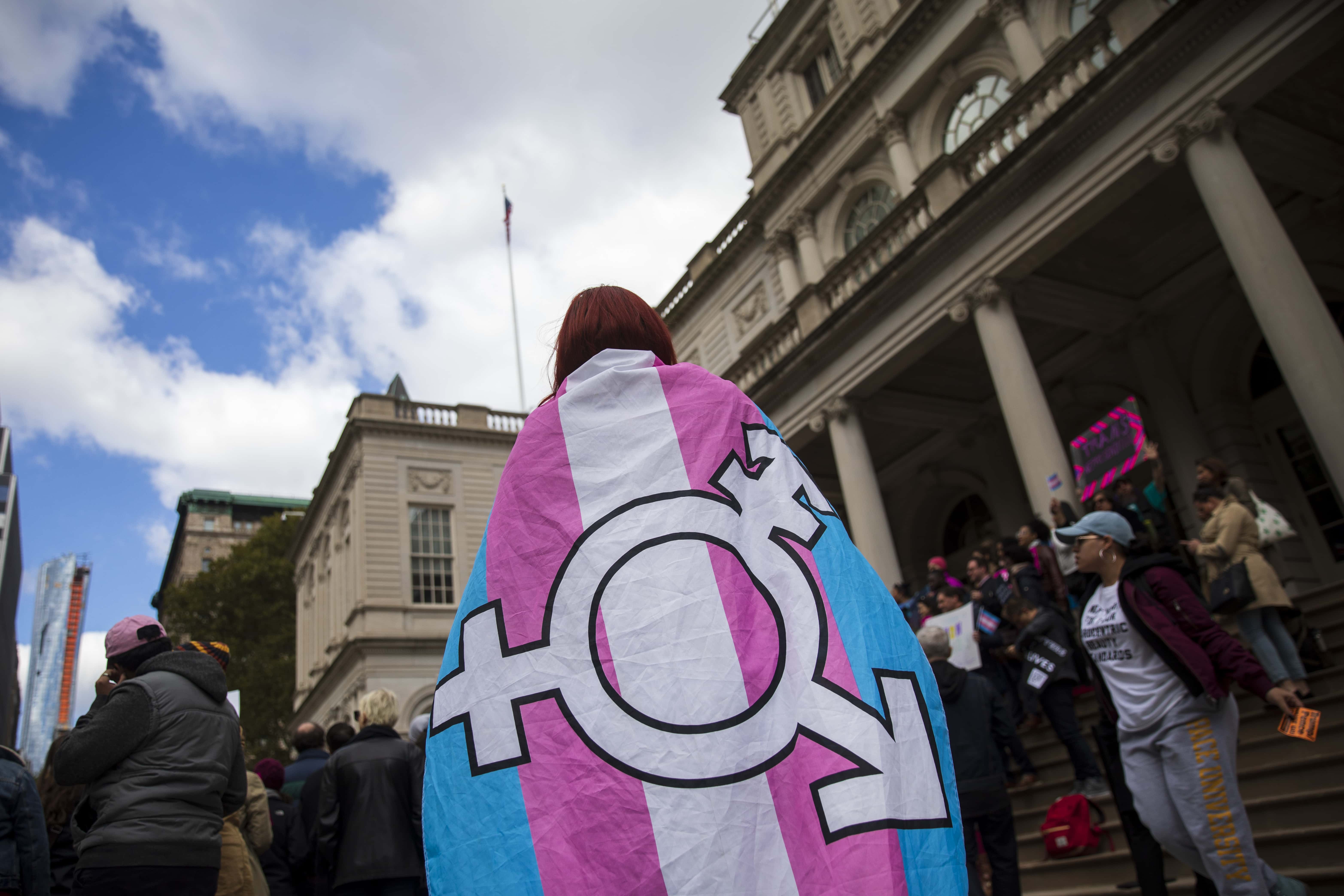 Rally Held In Support Of Transgender Community.