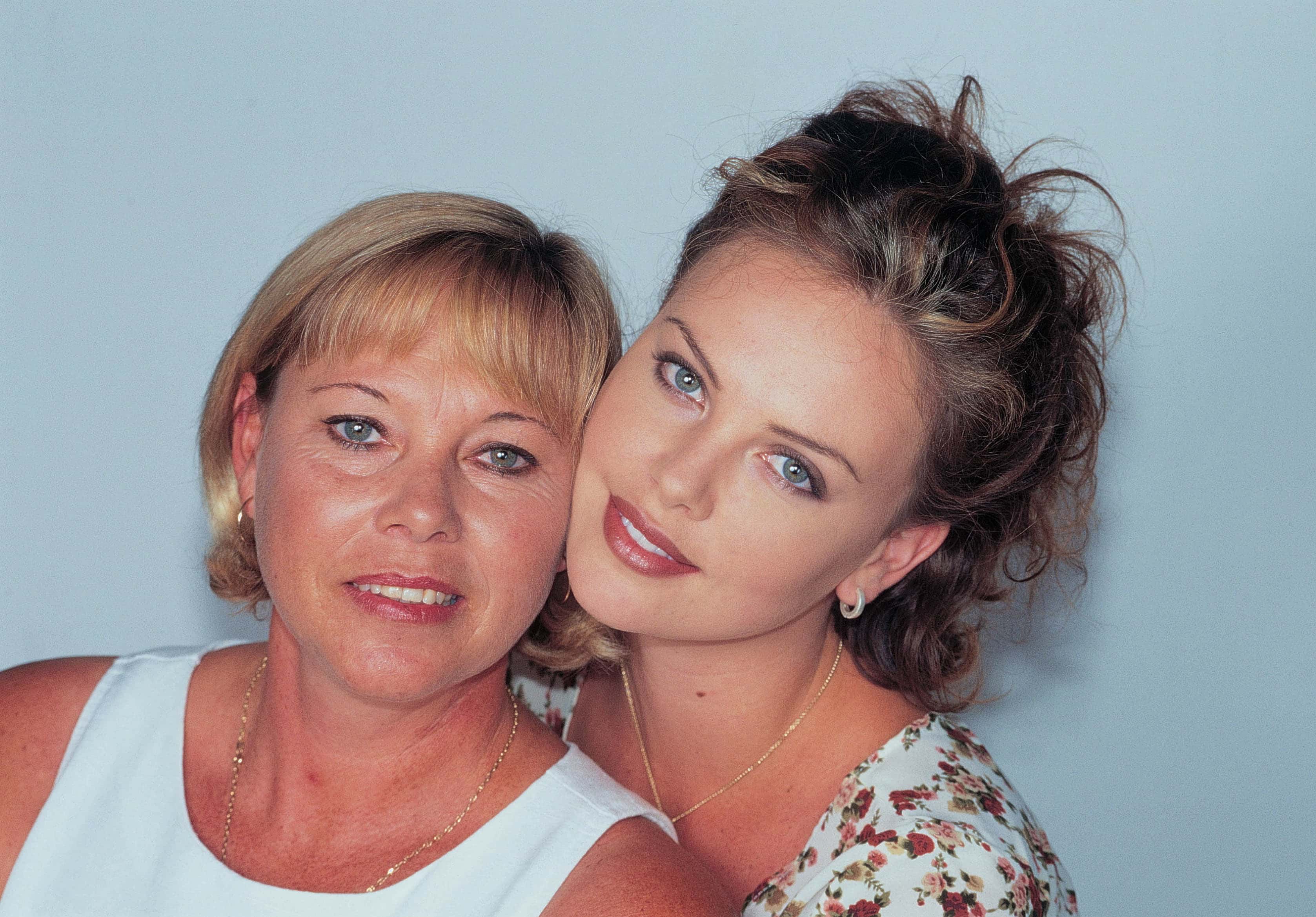 Charlize Theron In Hometown With her Mother