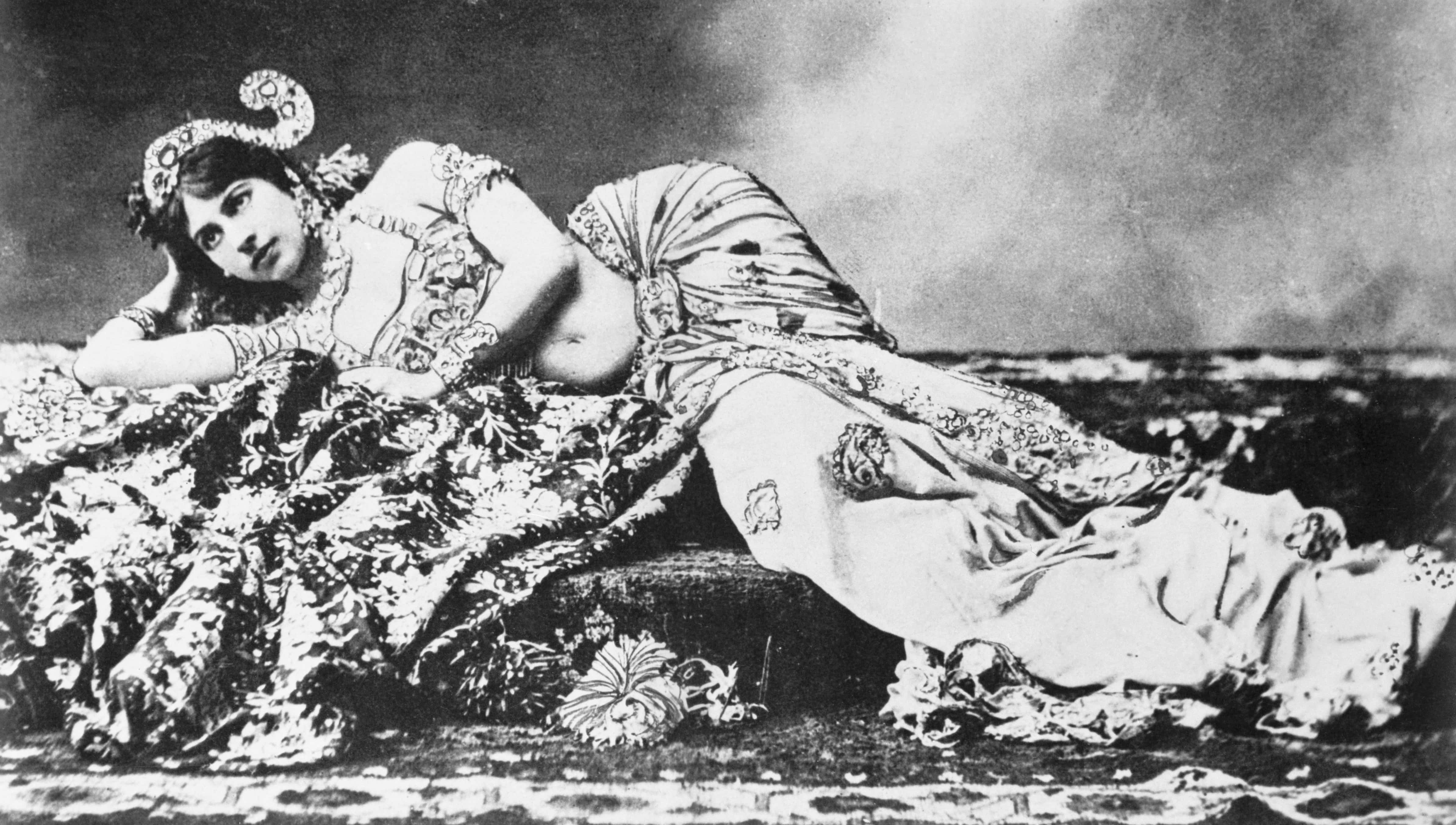 Portrait of Mata Hari Reclining on Her Side