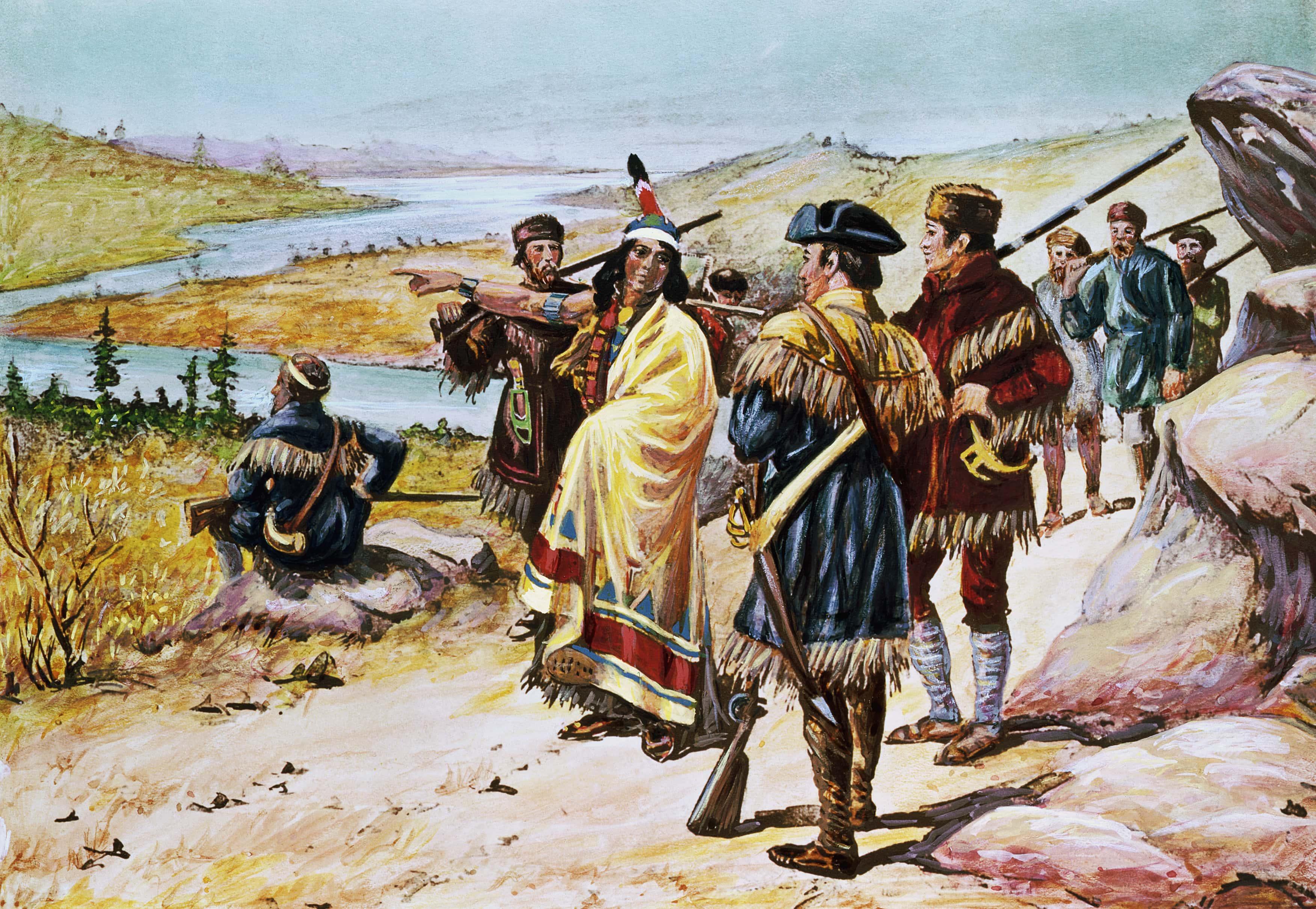 Sacajawea Guiding the Lewis And Clark Expedition by Alfred Russell
