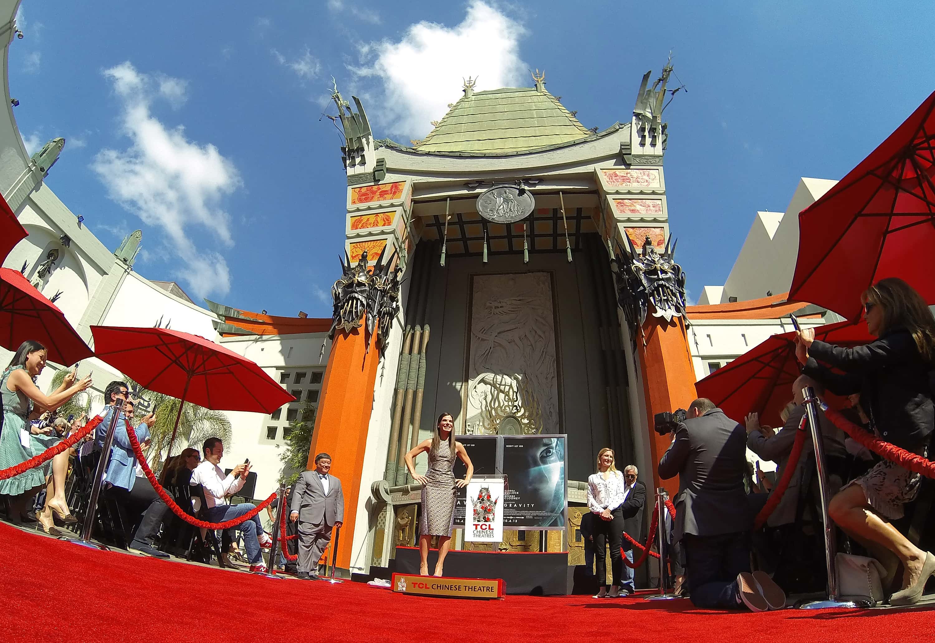 Sandra Bullock Immortalized With Hand And Footprint Ceremony At The TCL Chinese Theatre In Celebration Of Her New Film 'Gravity'