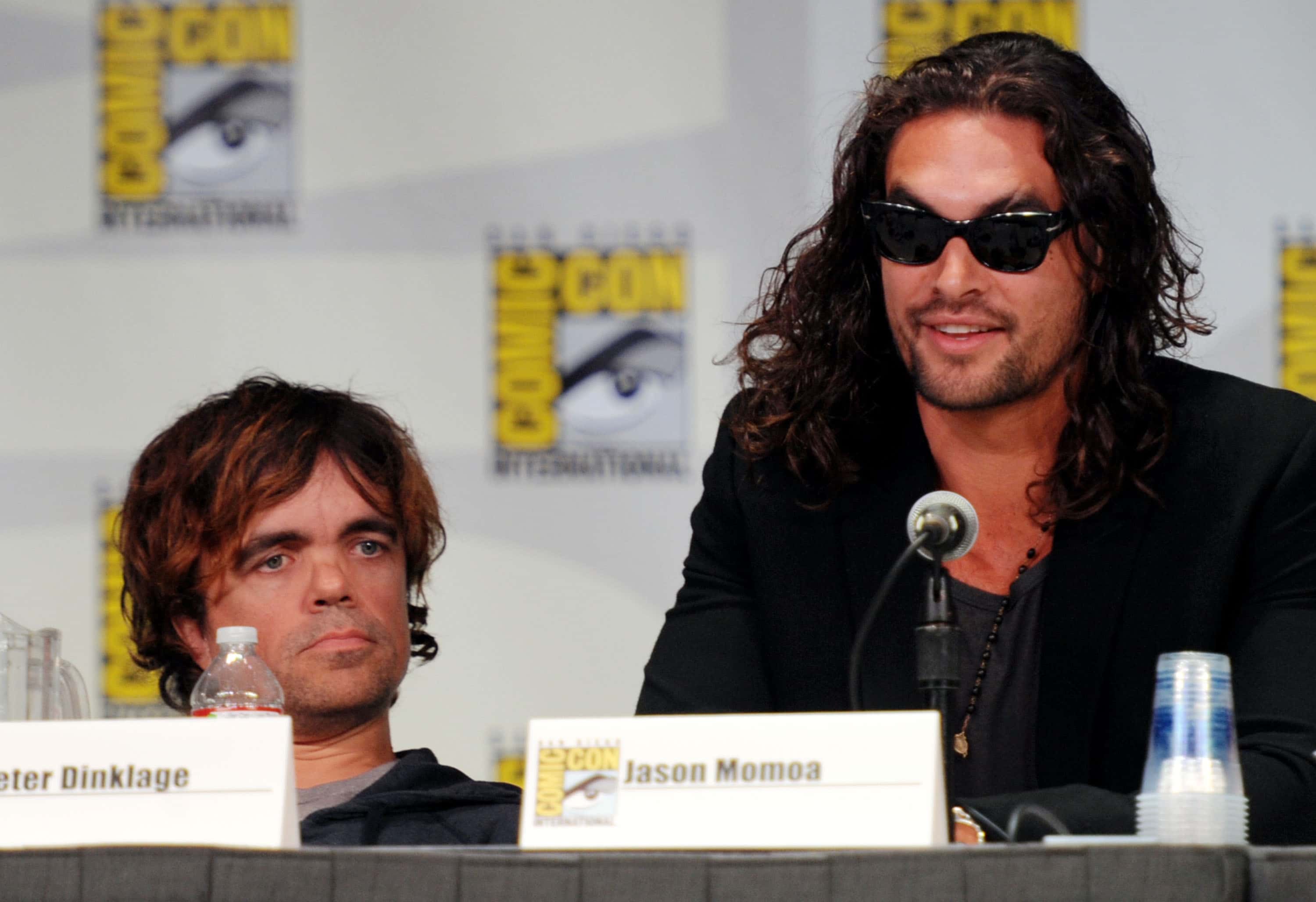 HBO's 'Game Of Thrones' Panel - Comic-Con 2011. Actors Peter Dinklage and Jason Momoa.