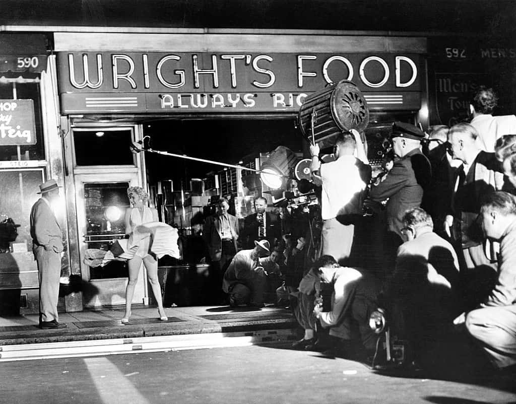 Marilyn Monroe Filming The Seven Year Itch.