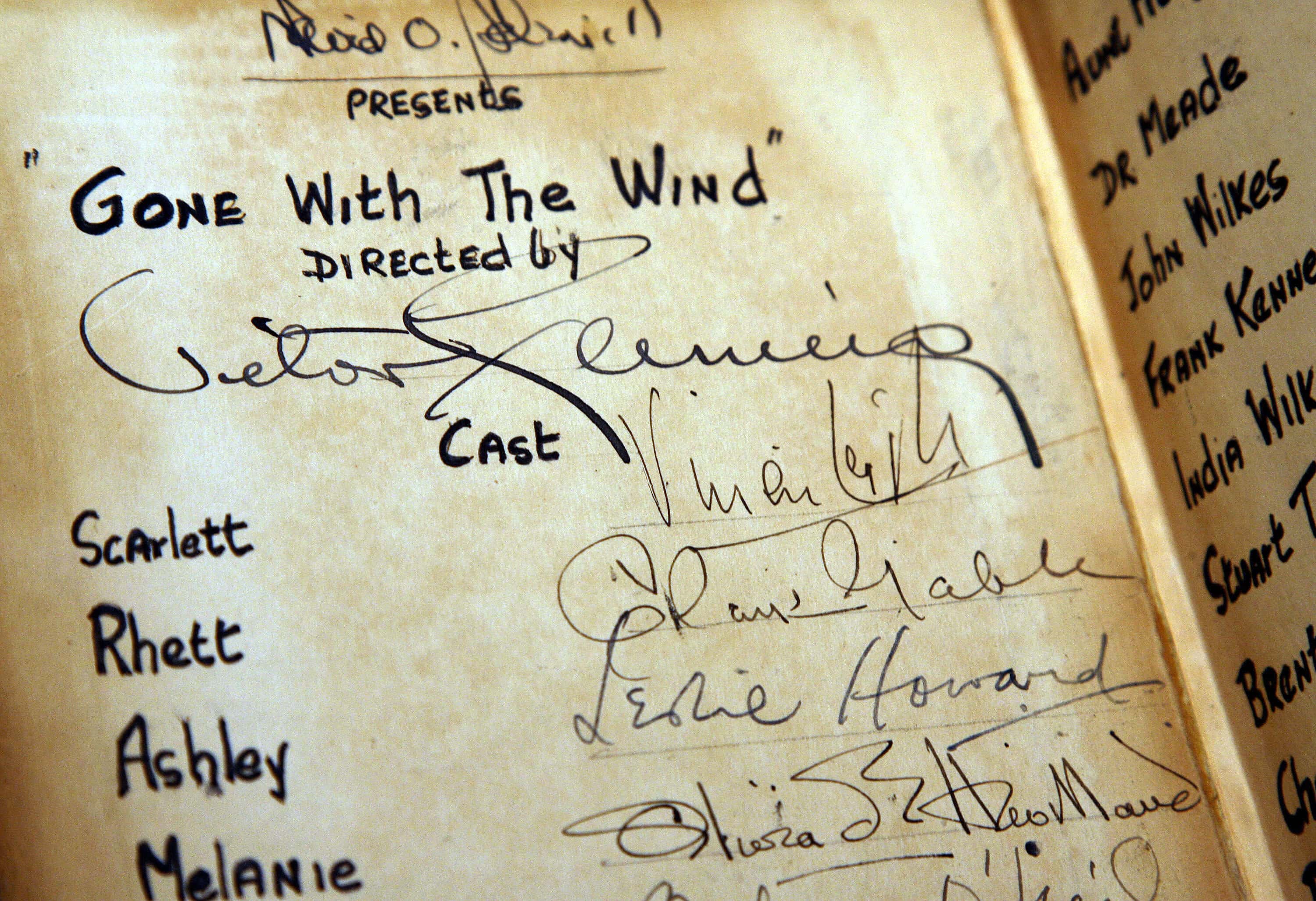 A copy of the book 'Gone With the Wind'.
